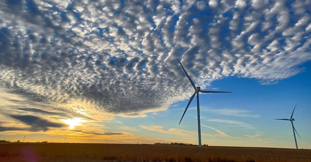 Blue Cloud Wind Farm in Texas USA