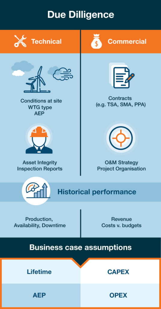 Business case assumptions for due diligence 